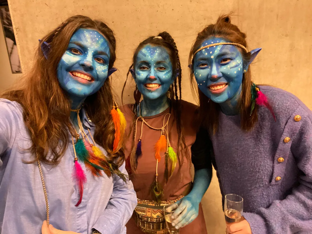 Dressing up as avatar for the end of year party!